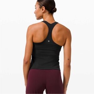 Lululemon Cool RB Short Tank Top Racerback Align Waist Length Black Nulu - 10